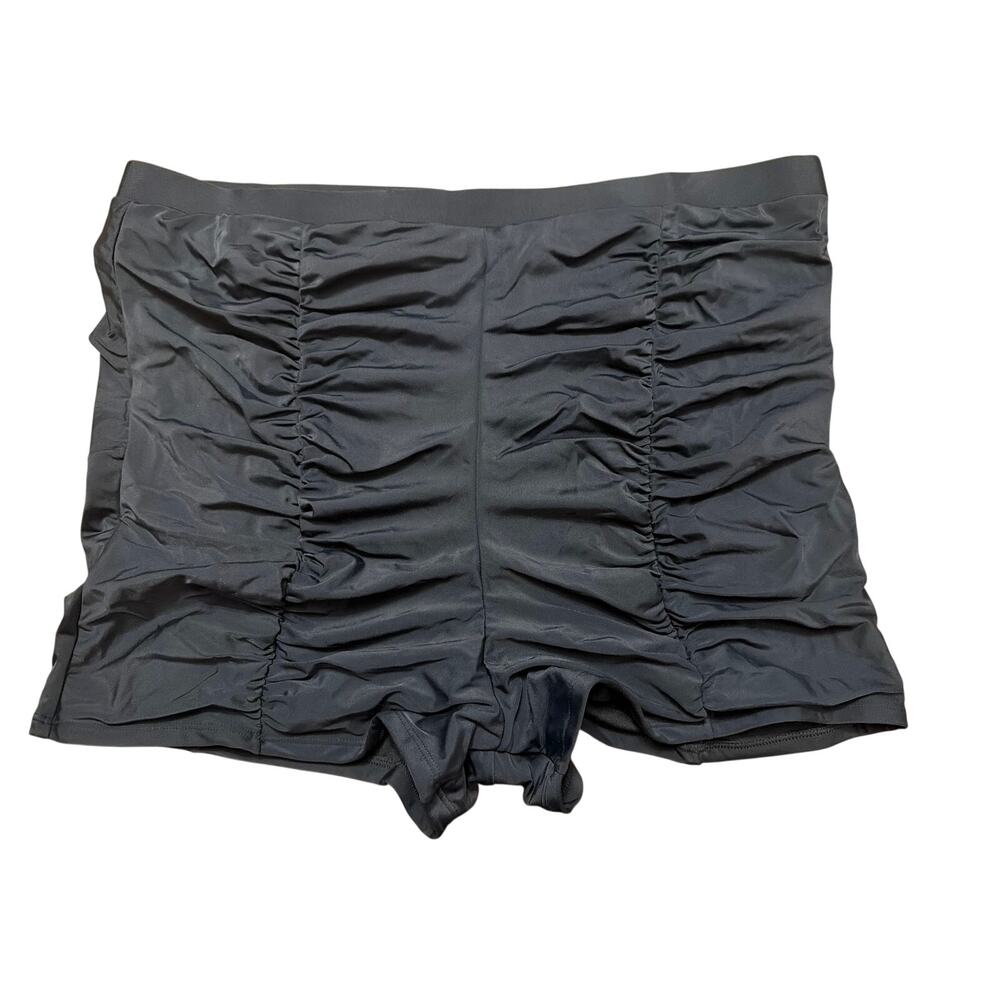 BLOOMCHIC Women's Plus Size Black High Rise Swim Shorts Swimwear Size 26 4X
